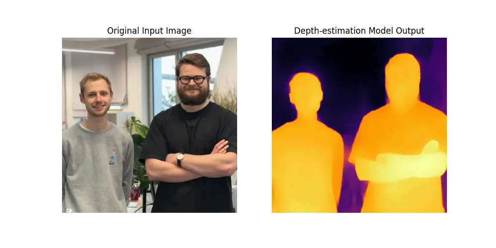 Illustration of depth-estimation model usage.