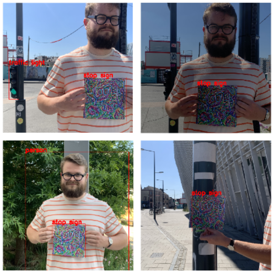 Patch STOP sign in real life